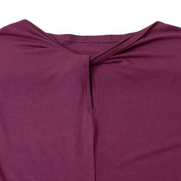 Eileen Fisher Plum Purple Dress with Twisted Back Detail  Size XXS - Picture 4 of 9